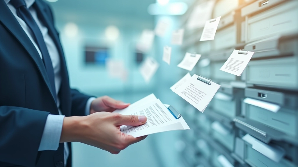 Diagram of receipt flow from multiple sources into organized digital filing system with clear categories