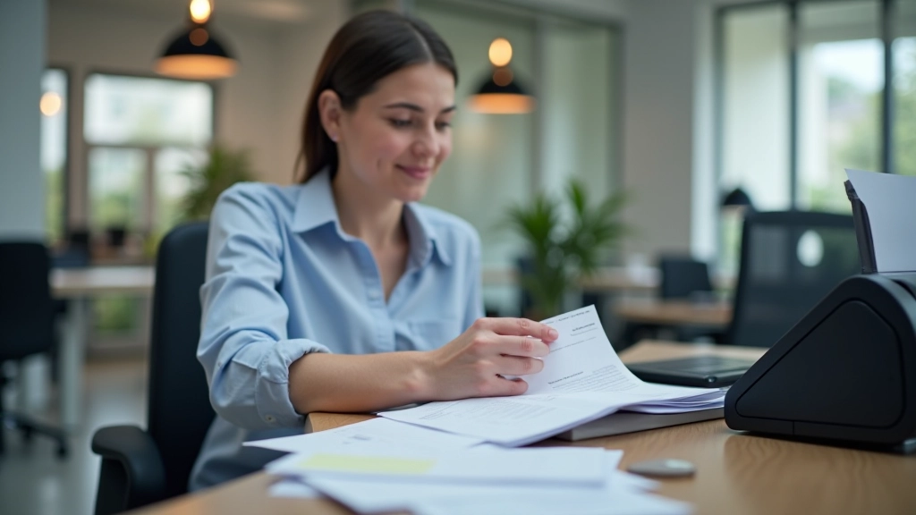 Digital receipt organization workflow with scanning and categorization process